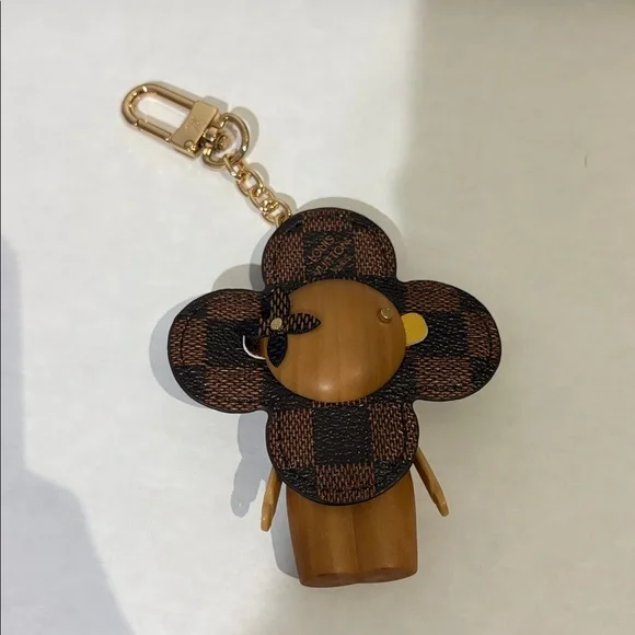 LV Fashion Vivienne Damier Checkered Flower Bag Charm - Picture 4 of 7